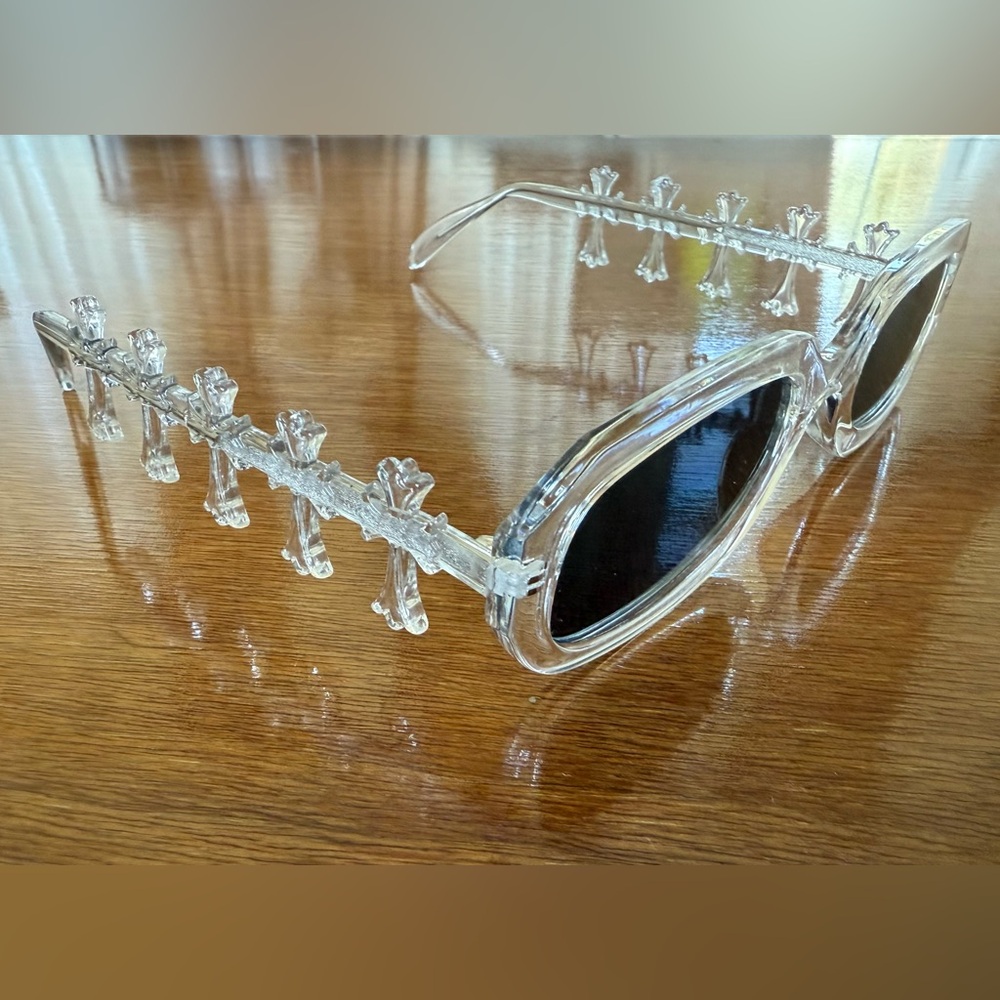 New Rectangle Sunglasses 5 Crosses on each handle Glasses 
Fun Unique Men Women